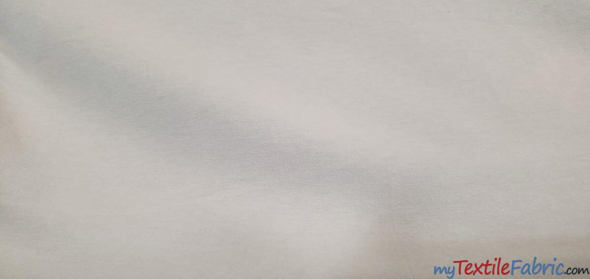 10 oz Cotton Spandex Jersey | 60" Wide | Sold by the Continuous Yard | White and Black Cotton Jersey | My Textile Fabric