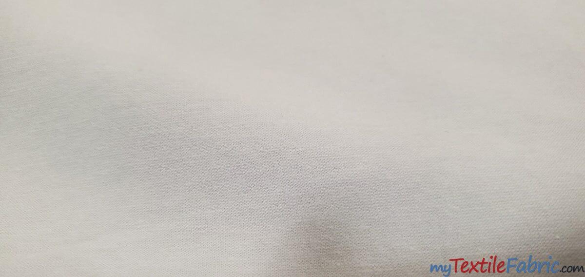 10 oz Cotton Spandex Jersey | 60" Wide | Sold by the Continuous Yard | White and Black Cotton Jersey | My Textile Fabric