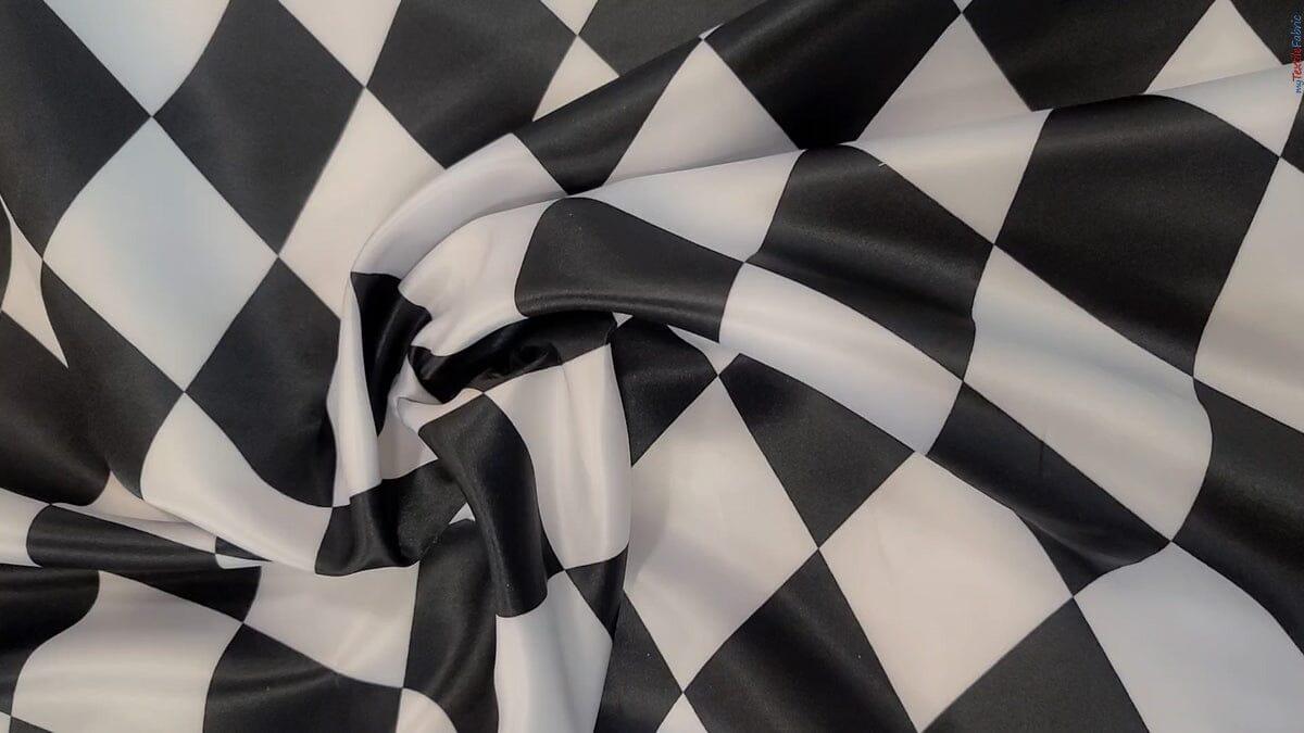 Harlequin Satin Print | Dull Satin Print | 58/60" Wide | Diamond Rhombus Print | Fabric mytextilefabric