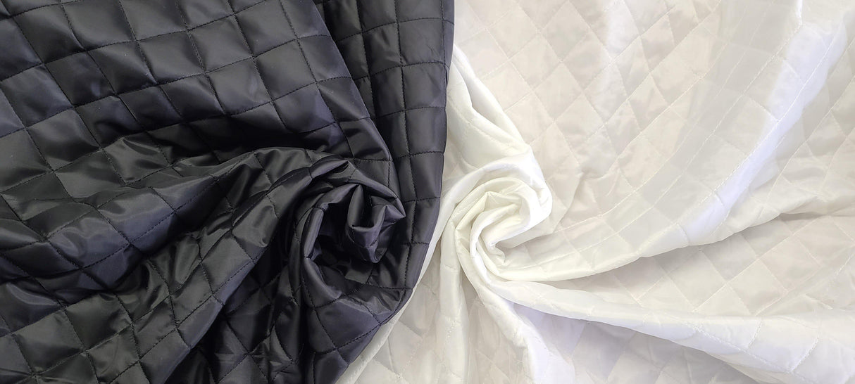 Quilted Polyester Batting Fabric | Padded Quilted Fabric Lining | 60" Wide | Polyester Quilted Padded Lining Fabric by the Yard | Jacket Liner Fabric | newtextilefabric