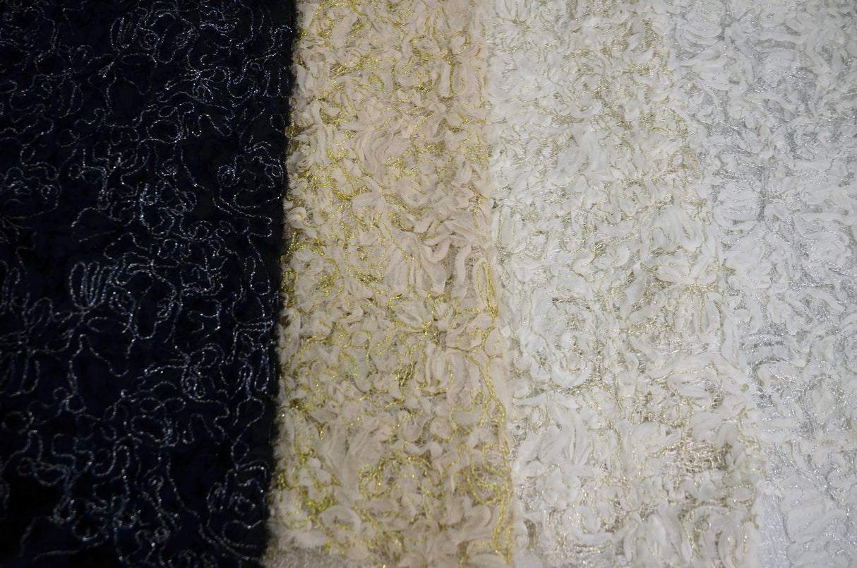 Metallic Enchanted Lace Fabric | Enchanted Sheer Embroidery | 52" Wide | Patina Sheer Lace | Blissful Sheer Lace | Fabric mytextilefabric