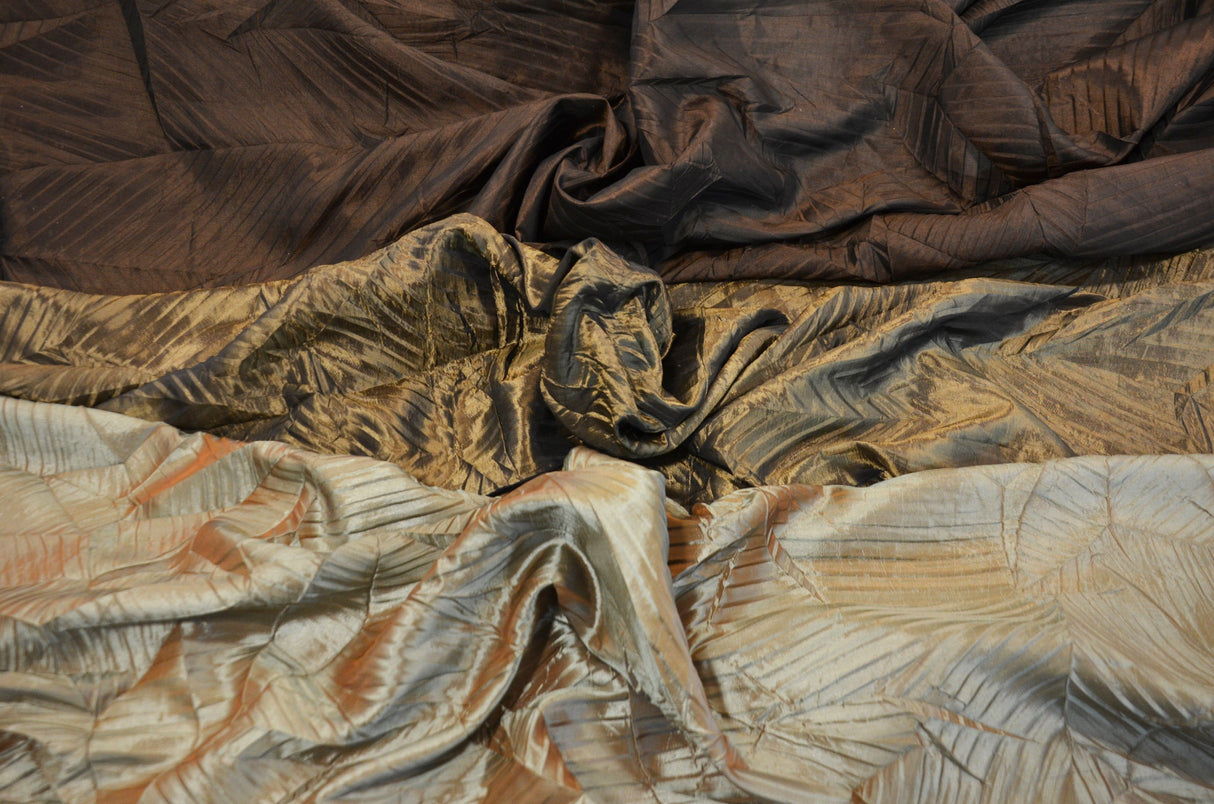 Taffeta Fabric | Bark Leaf Taffeta Fabric by the Yard x 60" Wide | Apparel, Costume, Dress, Cosplay, Wedding, Tablecloth, Overlay | Zig zag Fabric mytextilefabric
