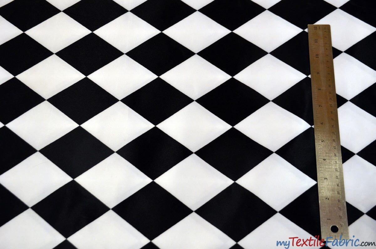 Harlequin Satin Print | Dull Satin Print | 58/60" Wide | Diamond Rhombus Print | Fabric mytextilefabric Bolts