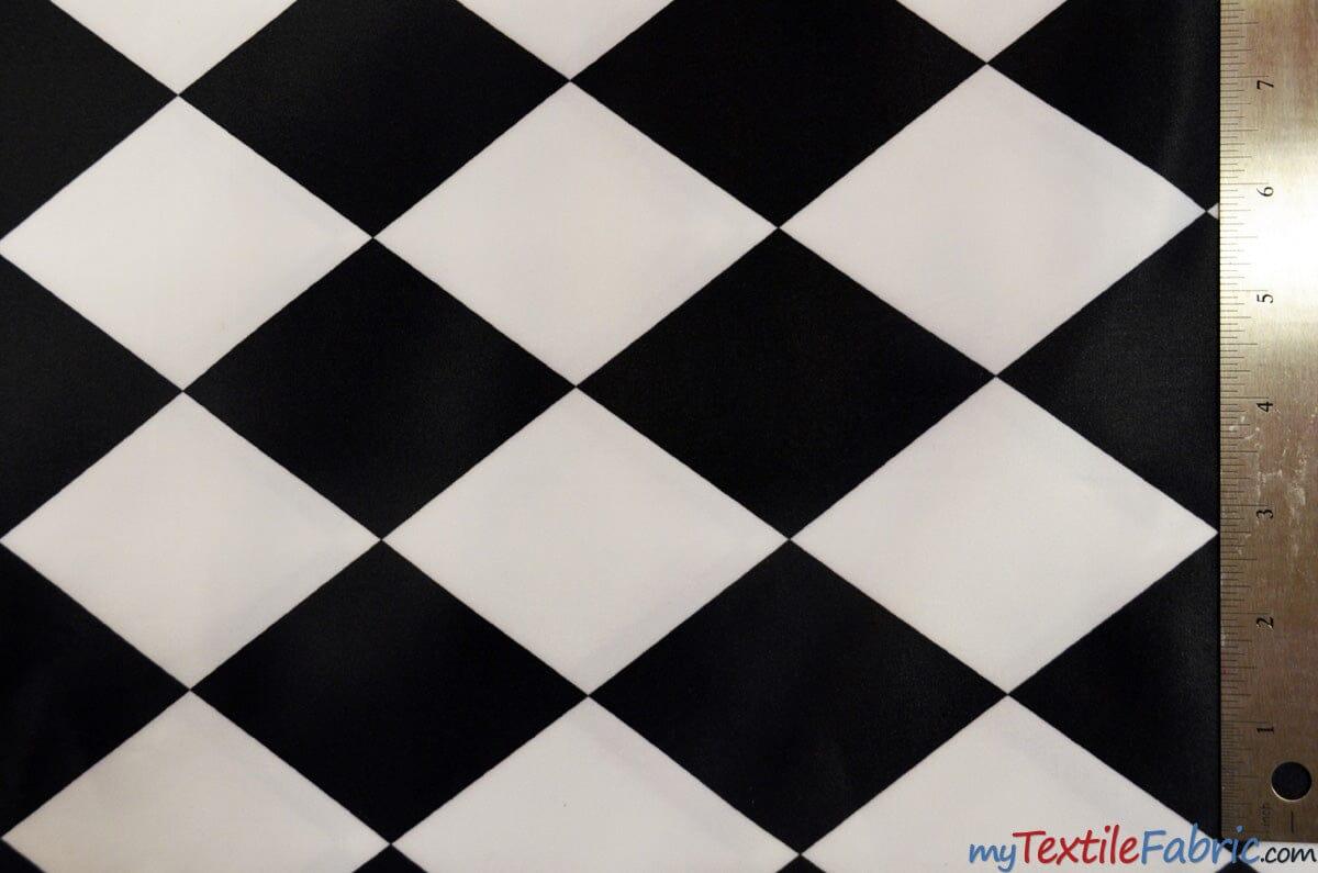 Harlequin Satin Print | Dull Satin Print | 58/60" Wide | Diamond Rhombus Print | Fabric mytextilefabric Yards