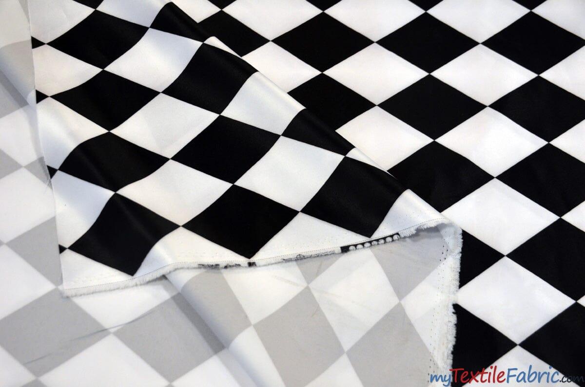 Harlequin Satin Print | Dull Satin Print | 58/60" Wide | Diamond Rhombus Print | Fabric mytextilefabric