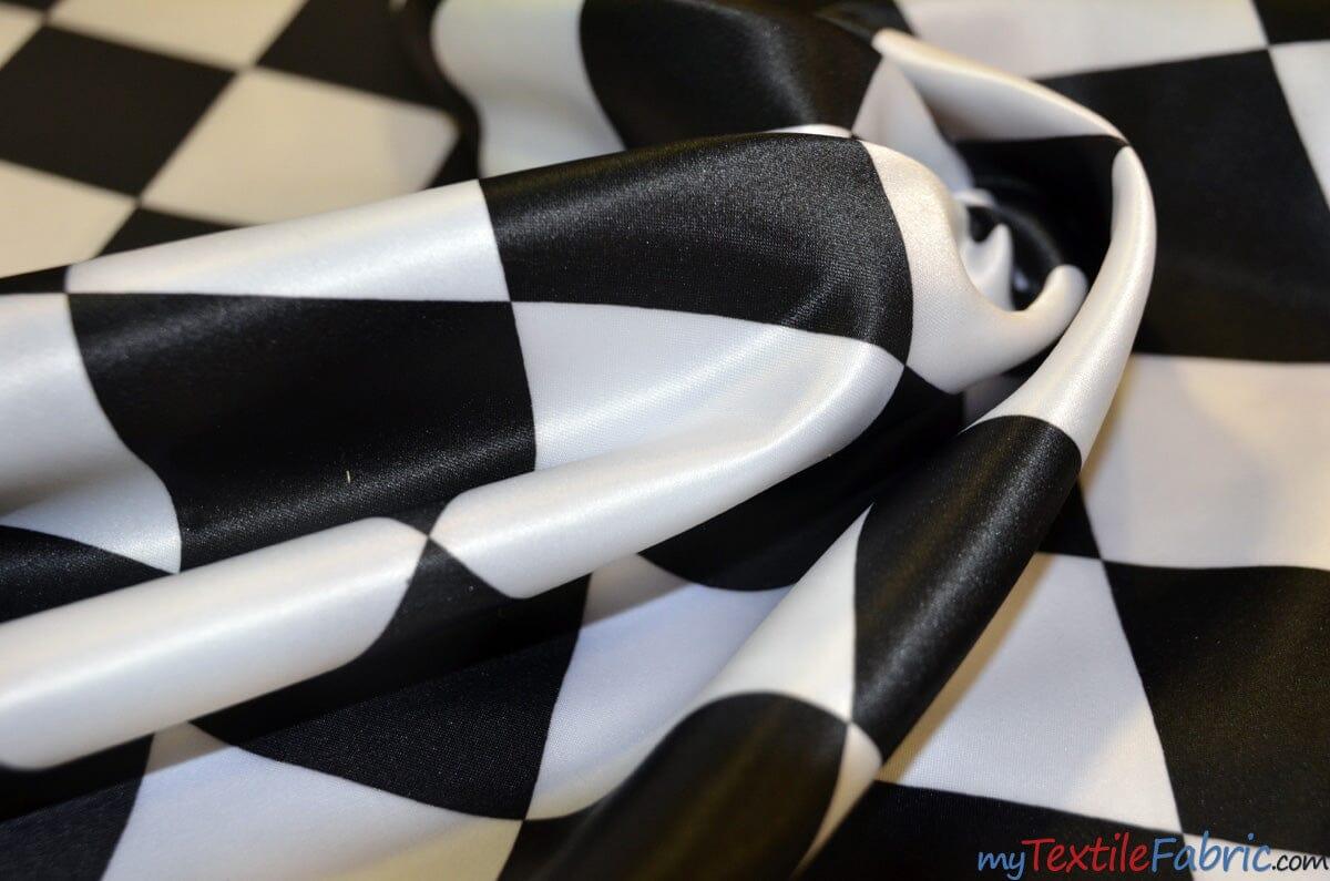 Harlequin Satin Print | Dull Satin Print | 58/60" Wide | Diamond Rhombus Print | Fabric mytextilefabric