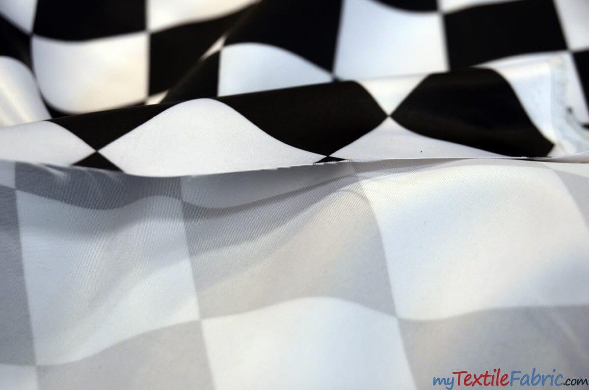 Harlequin Satin Print | Dull Satin Print | 58/60" Wide | Diamond Rhombus Print | Fabric mytextilefabric 3"x3" Sample Swatch