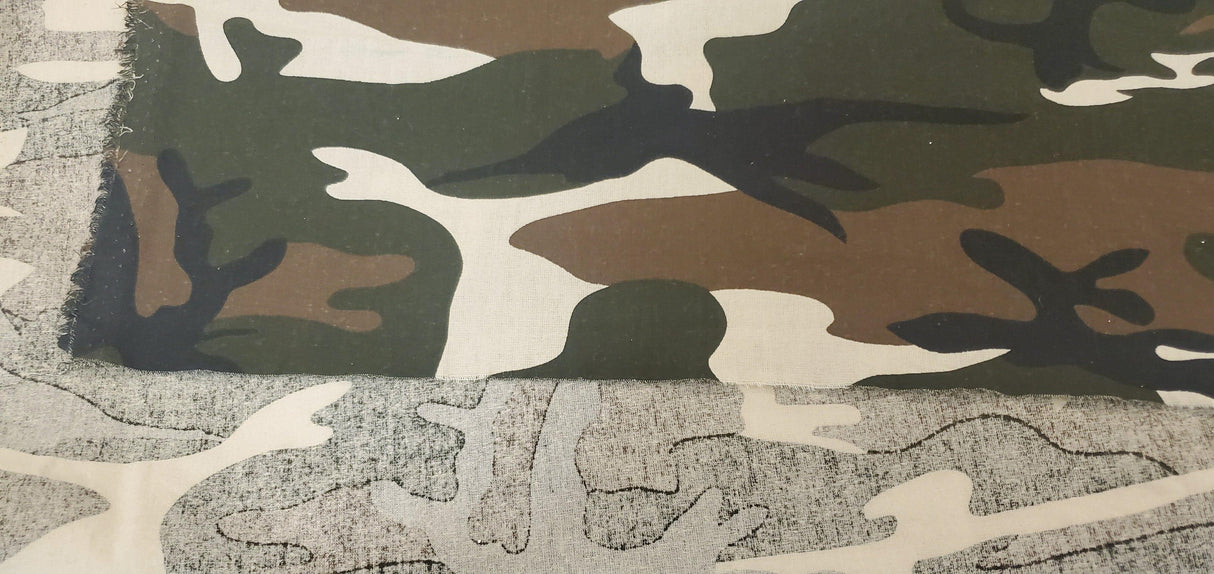 Army Camouflage Cotton Print | 100% Cotton Print | 60" Wide | Cotton Camouflage Fabric | My Textile Fabric