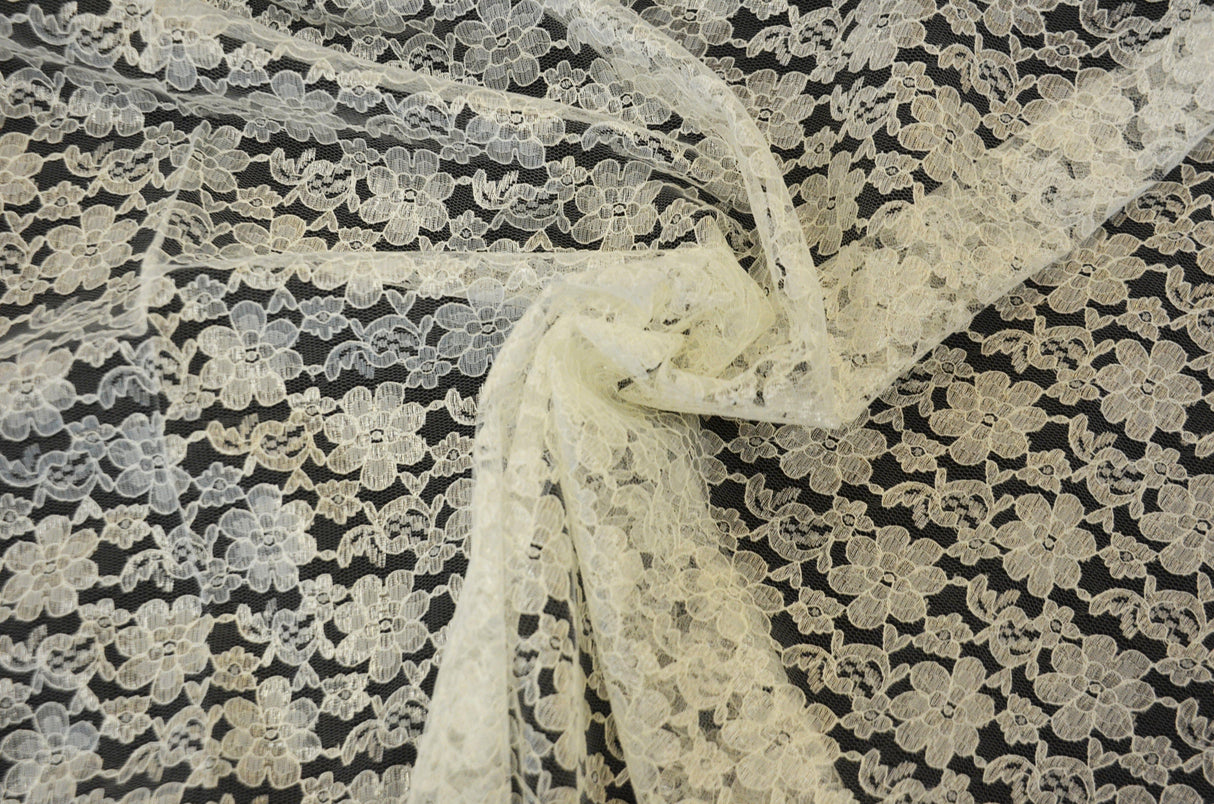 Raschel Lace Fabric | 60" Wide | Vintage Lace Fabric | Bridal Lace, Decoration, Curtain, Tablecloth | Boutique Lace Fabric | Floral Lace Fabric | Fabric mytextilefabric Bolts Ivory