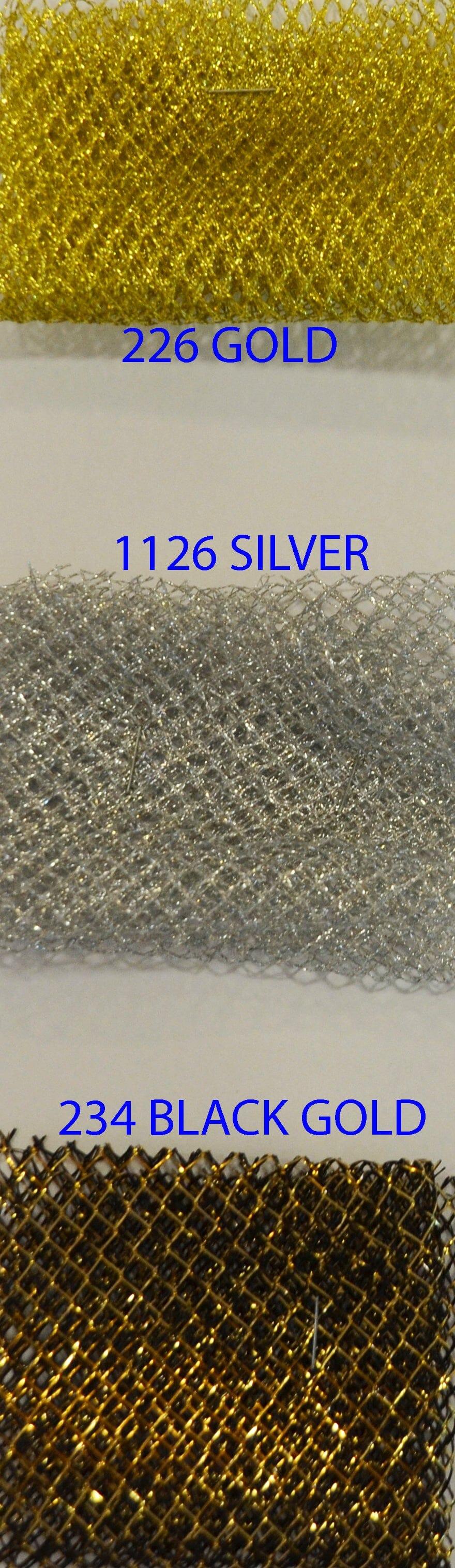 Metallic Lurex Mesh | Metallic Fish Net | 58" Wide | Silver Metallic Net | Metallic Mesh for Cosplay, Dance wear, Costumes. Tutu | newtextilefabric