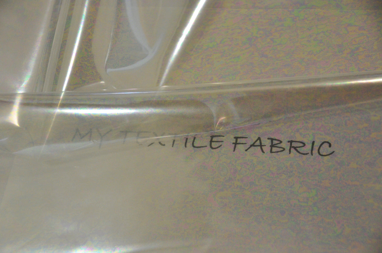 Iridescent Transparent TPU Fabric | Holographic TPU Fabric Yard x 54" Wide | Rainbow & Waterproof TPU | Non Transparent | Soft Non Stretch Fabric mytextilefabric
