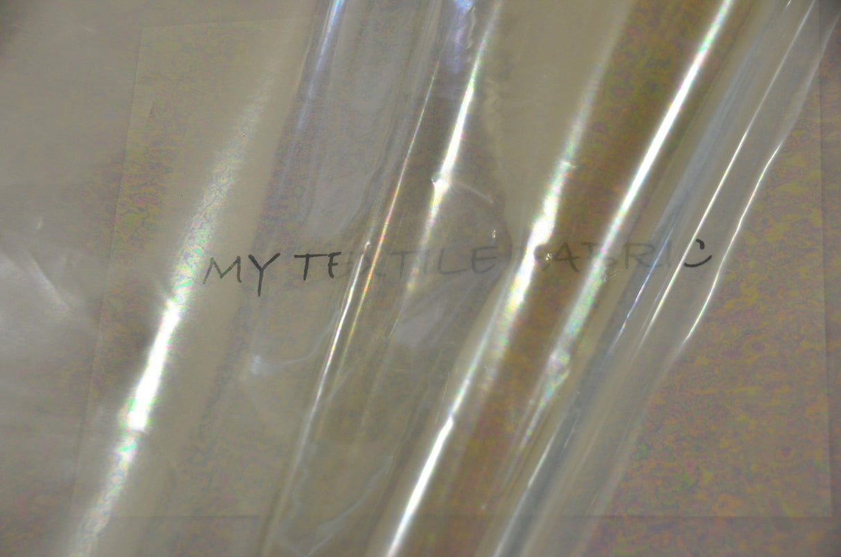 Iridescent Transparent TPU Fabric | Holographic TPU Fabric Yard x 54" Wide | Rainbow & Waterproof TPU | Non Transparent | Soft Non Stretch Fabric mytextilefabric