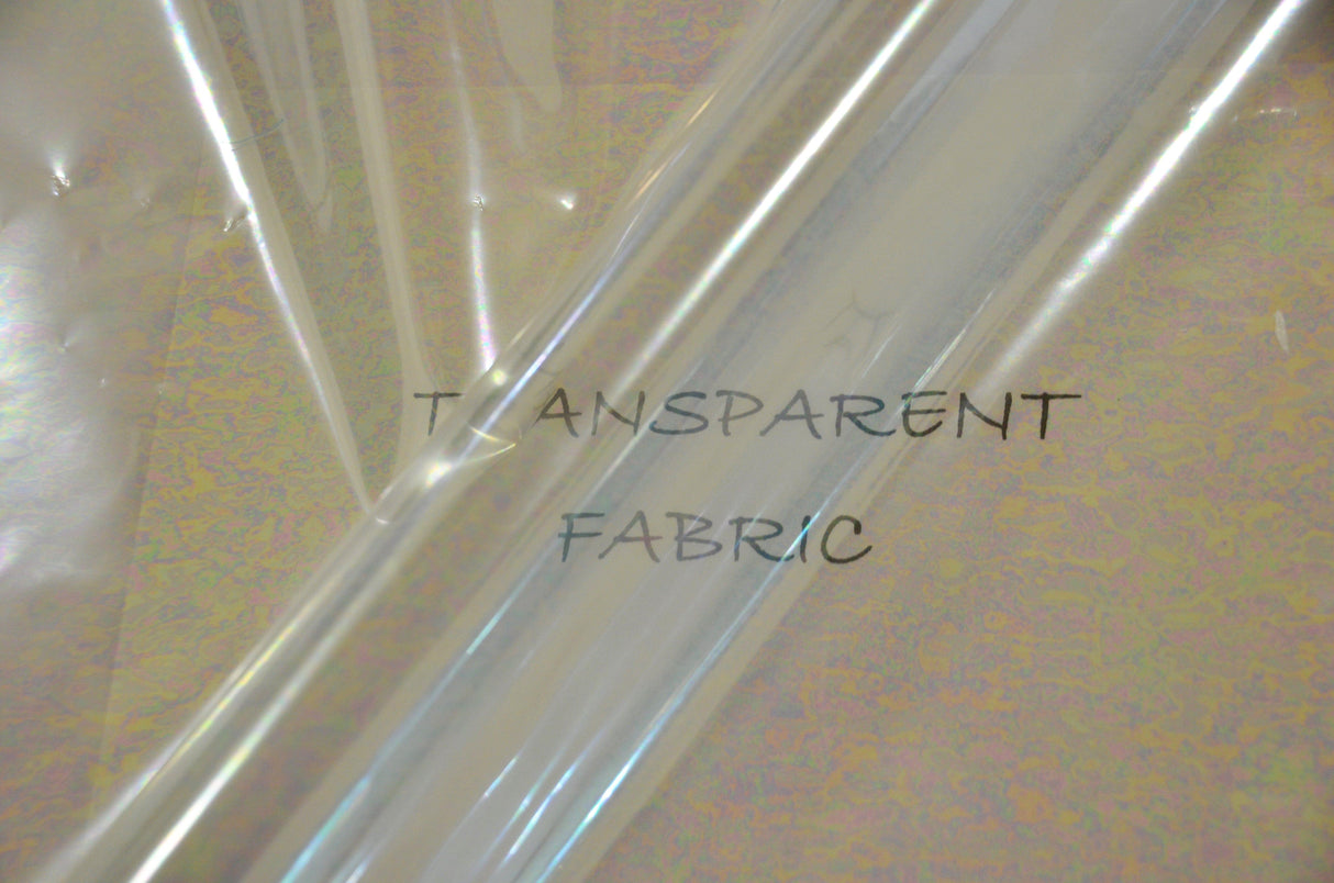 Iridescent Transparent TPU Fabric | Holographic TPU Fabric Yard x 54" Wide | Rainbow & Waterproof TPU | Non Transparent | Soft Non Stretch Fabric mytextilefabric