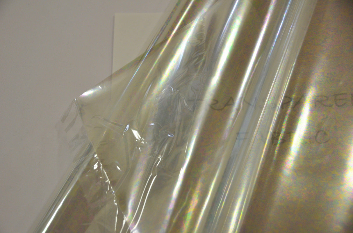 Iridescent Transparent TPU Fabric | Holographic TPU Fabric Yard x 54" Wide | Rainbow & Waterproof TPU | Non Transparent | Soft Non Stretch Fabric mytextilefabric