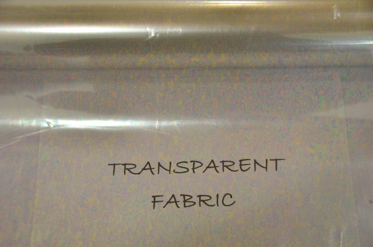 Iridescent Transparent TPU Fabric | Holographic TPU Fabric Yard x 54" Wide | Rainbow & Waterproof TPU | Non Transparent | Soft Non Stretch Fabric mytextilefabric