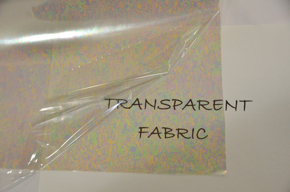 Iridescent Transparent TPU Fabric | Holographic TPU Fabric Yard x 54" Wide | Rainbow & Waterproof TPU | Non Transparent | Soft Non Stretch Fabric mytextilefabric