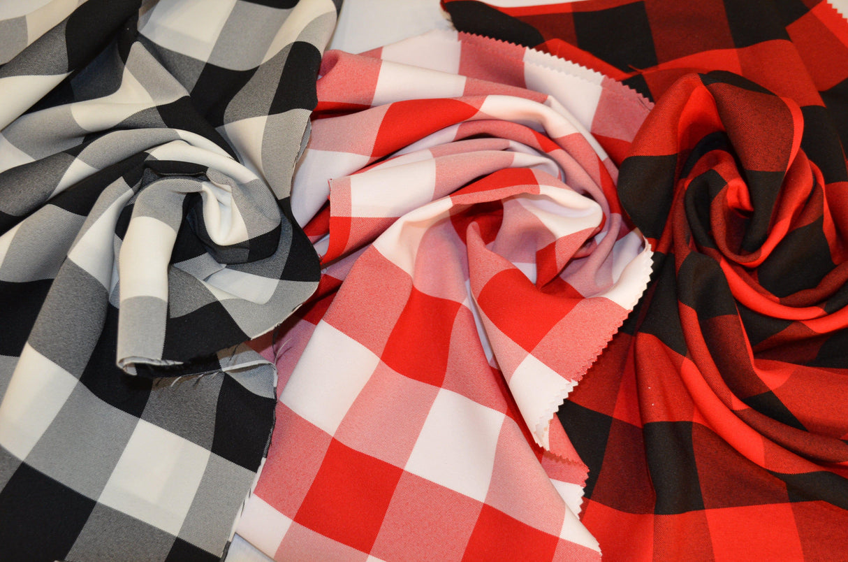 Buffalo Plaid Gingham Checkers | 2" Plaid Checkers | 60" Wide | Buffalo Checkers Fabric | Fabric mytextilefabric