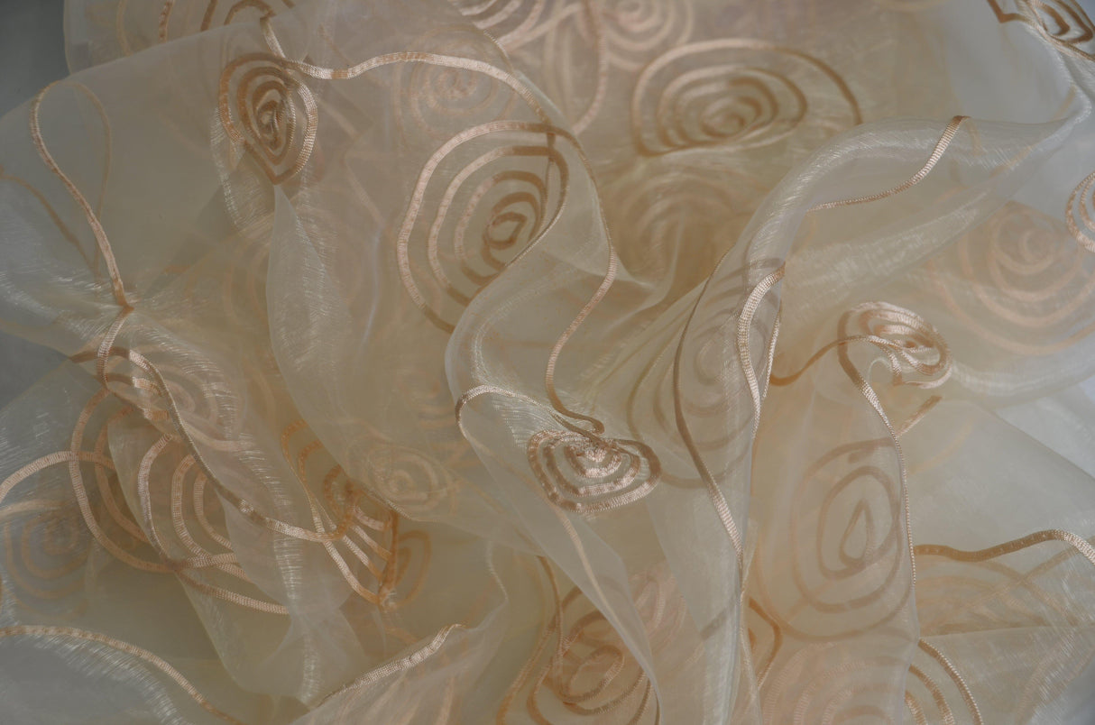 Donatello Organza Embroidery Fabric | Embroidered Floral Sheer | 54" Wide | Multiple Colors | Fabric mytextilefabric