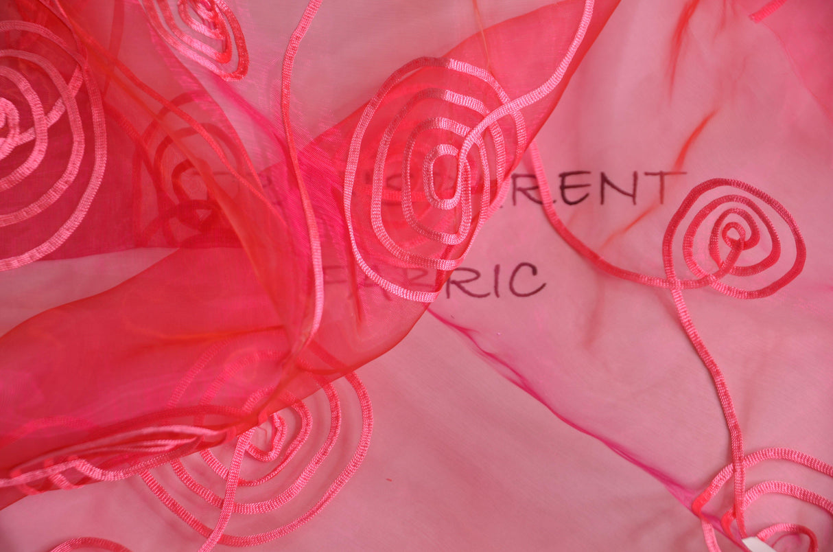 Donatello Organza Embroidery Fabric | Embroidered Floral Sheer | 54" Wide | Multiple Colors | Fabric mytextilefabric