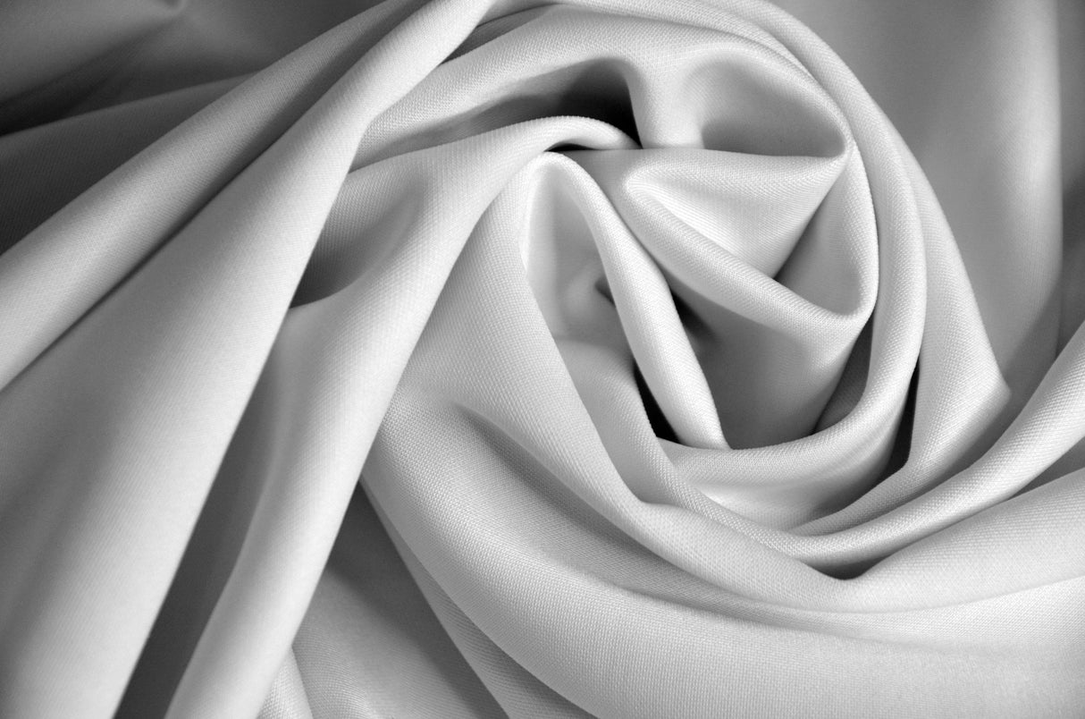 Techno Scuba | Double Knit Techno | 240 GSM | 60" Wide | 95/5% Poly Spandex | Sublimation White | My Textile Fabric