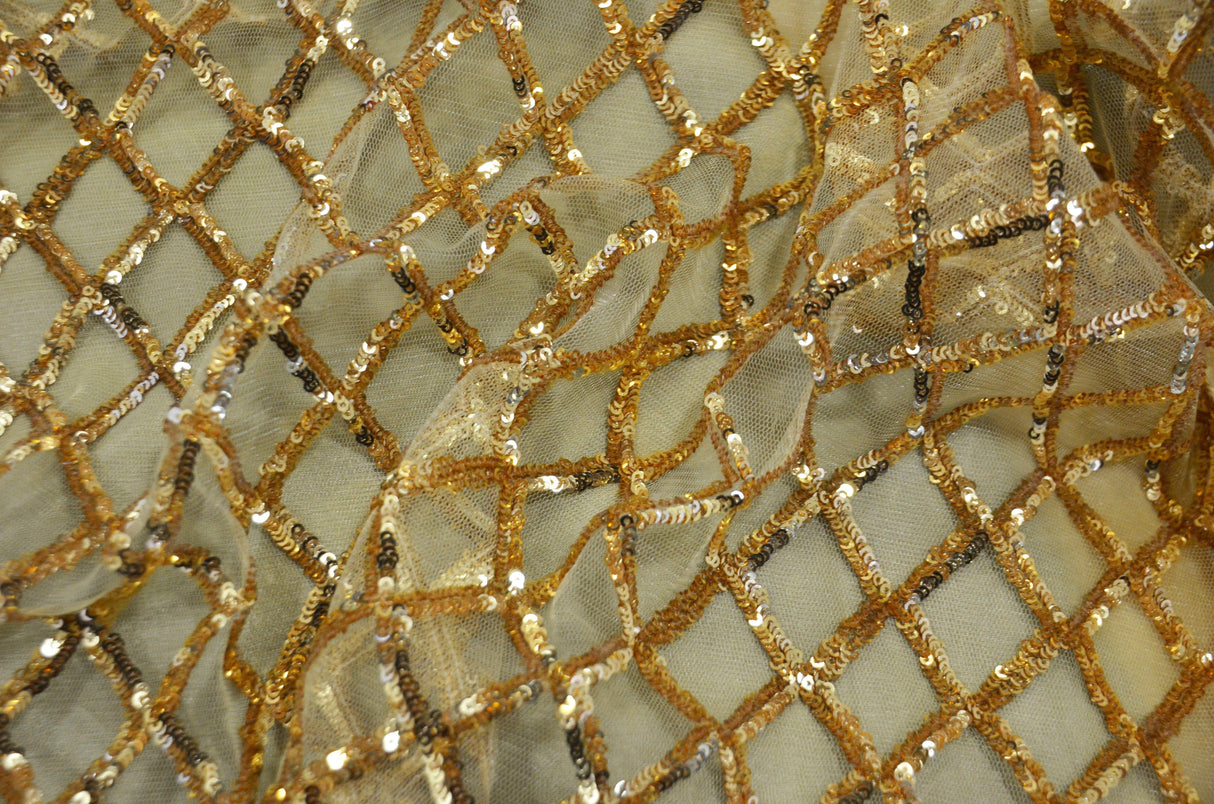 Luxury Glitz Sequins Lace Fabric | Bridal Lace Fabric | 54" Wide | Multiple Colors | Sequins Fabric by the Yard | Fabric mytextilefabric