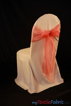 Load image into Gallery viewer, USA Made | Organza Chair Sashes | 8&quot; x 108&quot; Size | Pack of 50 | Multiple Colors | Organza Chair Ties Made in Los Angeles | newtextilefabric 
