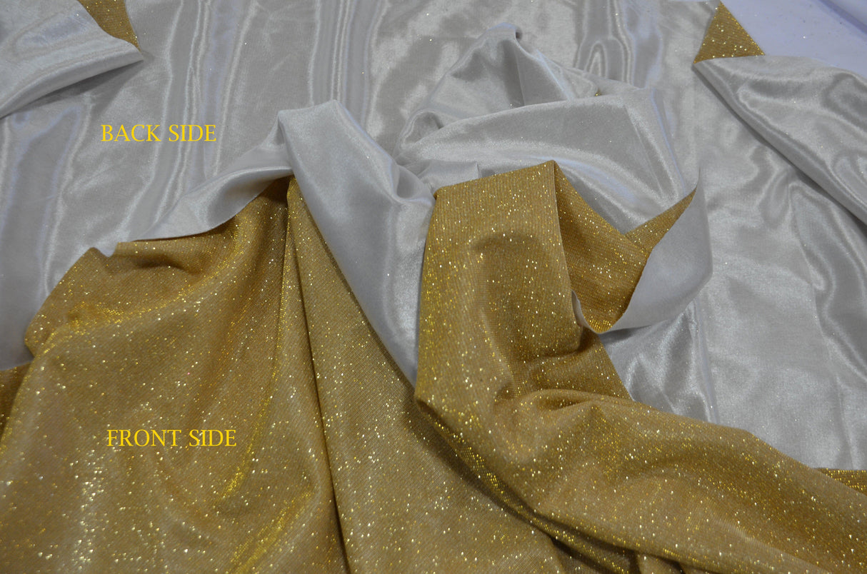 Stretch Glimmer Knit Fabric | 2 Way Stretch | 56" Wide | Metallic Glitter Spandex Knit Fabric | Fabric mytextilefabric