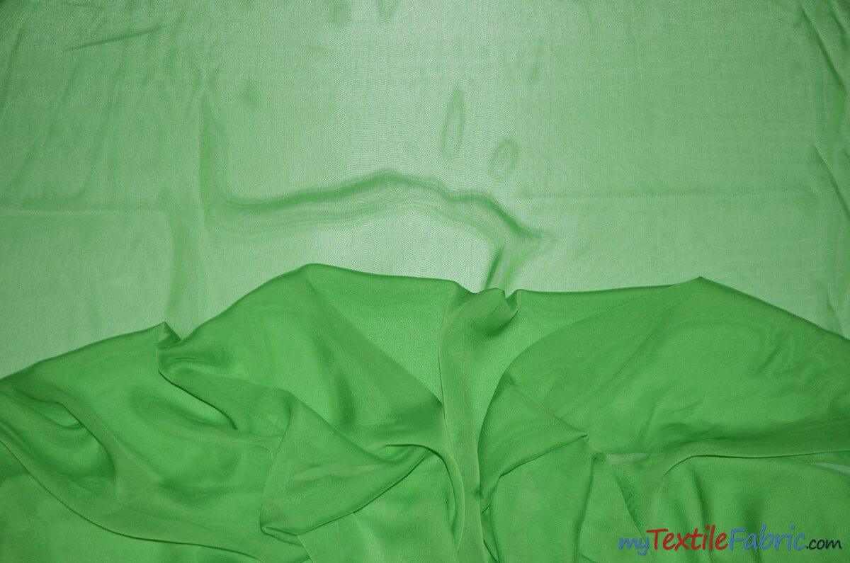 Two Tone Chiffon Fabric | Iridescent Chiffon Fabric | 60" Wide | Clean Edge | Multiple Colors | Continuous Yards | Fabric mytextilefabric Yards Apple Green