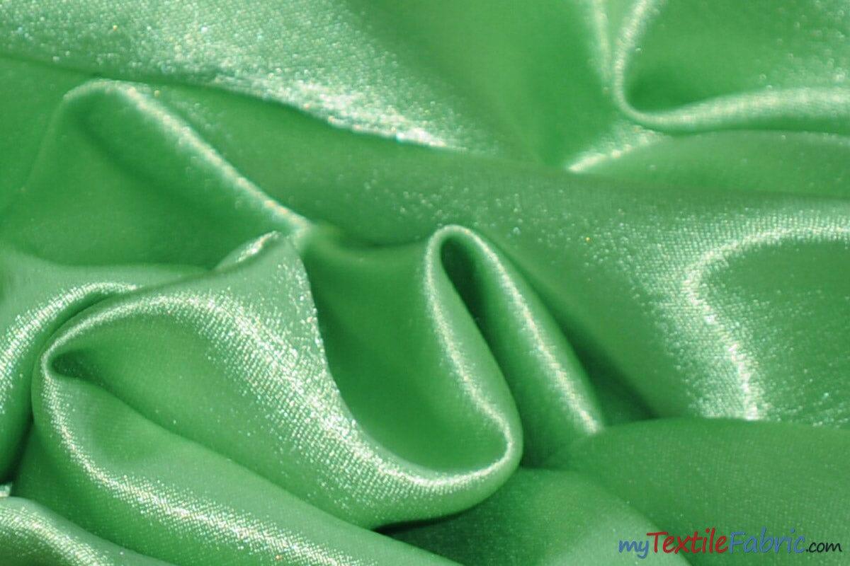 Superior Quality Crepe Back Satin | Japan Quality | 60" Wide | Continuous Yards | Multiple Colors | Fabric mytextilefabric Yards Apple Green