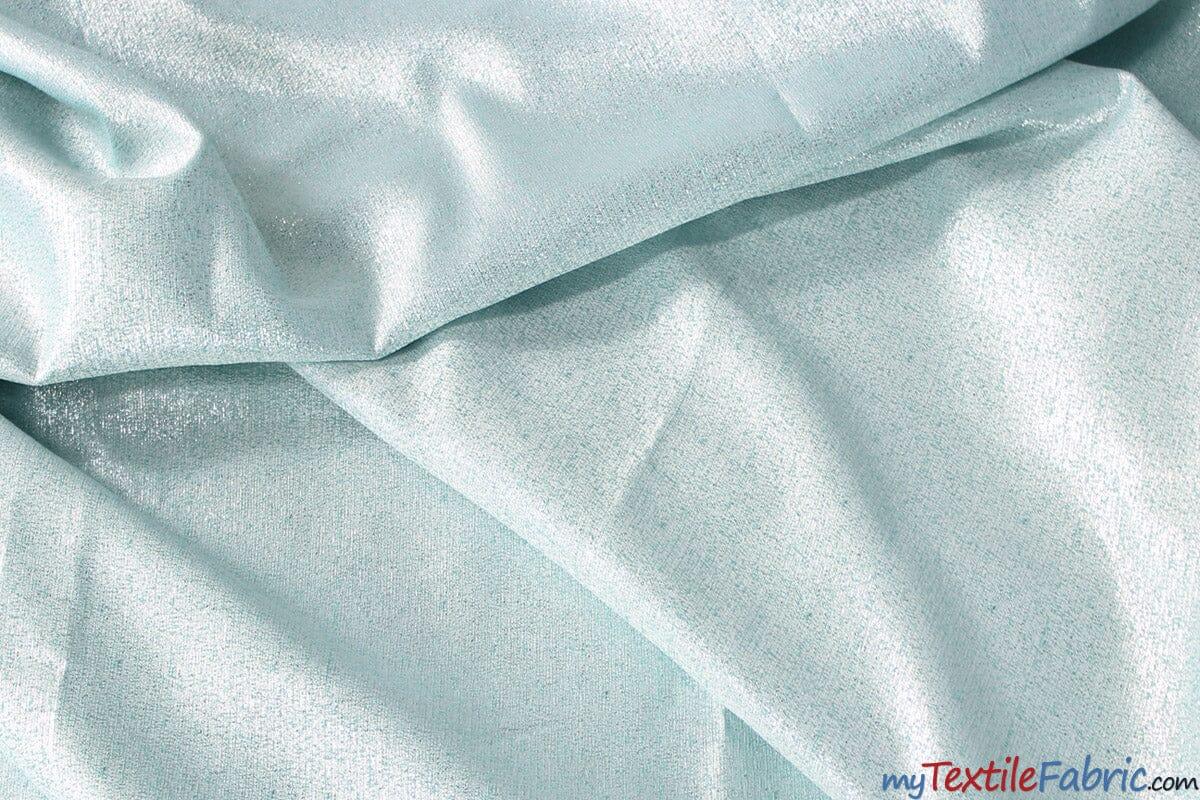 Starburst Metallic Brocade Fabric | Metallic Jacquard Fabric | 60" Wide | Multiple Colors | Drapery, Curtains, Tablecloths | Fabric mytextilefabric Yards Aqua Silver