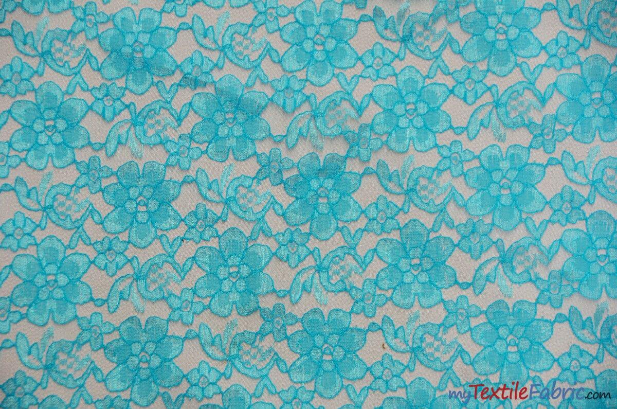 Raschel Lace Fabric | 60" Wide | Vintage Lace Fabric | Bridal Lace, Decoration, Curtain, Tablecloth | Boutique Lace Fabric | Floral Lace Fabric | Fabric mytextilefabric Yards Aqua
