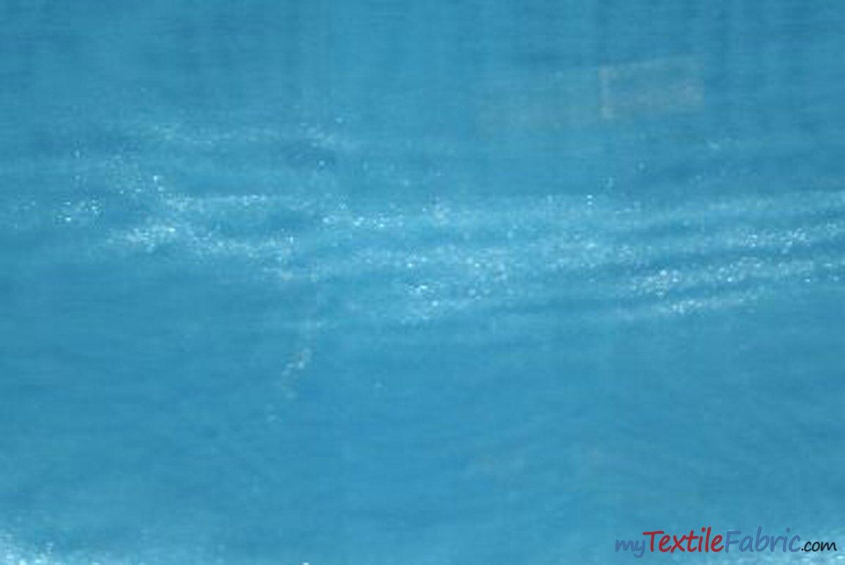 Crystal Organza Fabric | Sparkle Sheer Organza | 60" Wide | Continuous Yards | Multiple Colors | Fabric mytextilefabric Yards Aqua