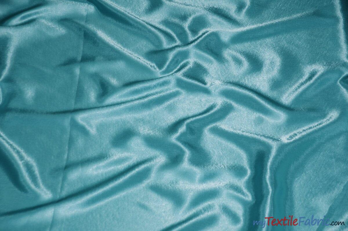 Crepe Back Satin | Korea Quality | 60" Wide | Continuous Yards | Multiple Colors | Fabric mytextilefabric Yards Aqua