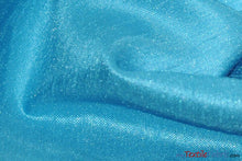 Load image into Gallery viewer, Shantung Satin Fabric | Satin Dupioni Silk Fabric | 60&quot; Wide | Multiple Colors | Sample Swatch | Fabric mytextilefabric Sample Swatches Aqua 
