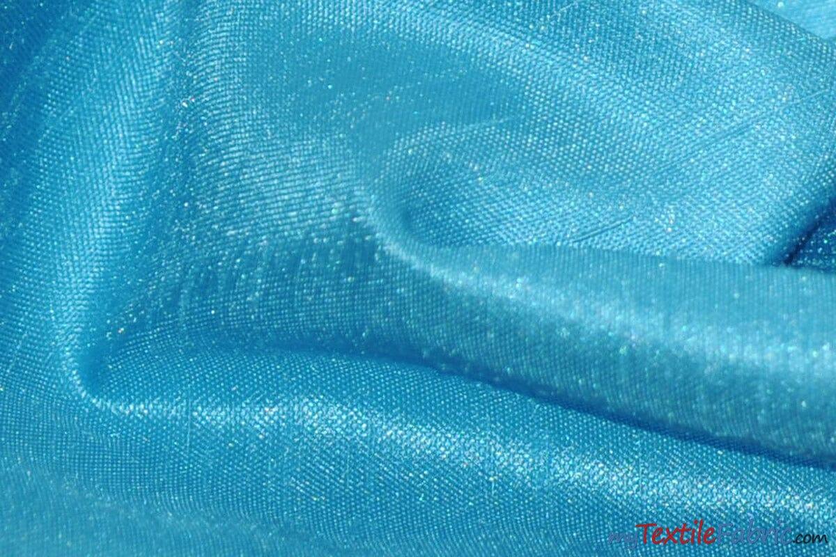 Shantung Satin Fabric | Satin Dupioni Silk Fabric | 60" Wide | Multiple Colors | Continuous Yards | Fabric mytextilefabric Yards Aqua