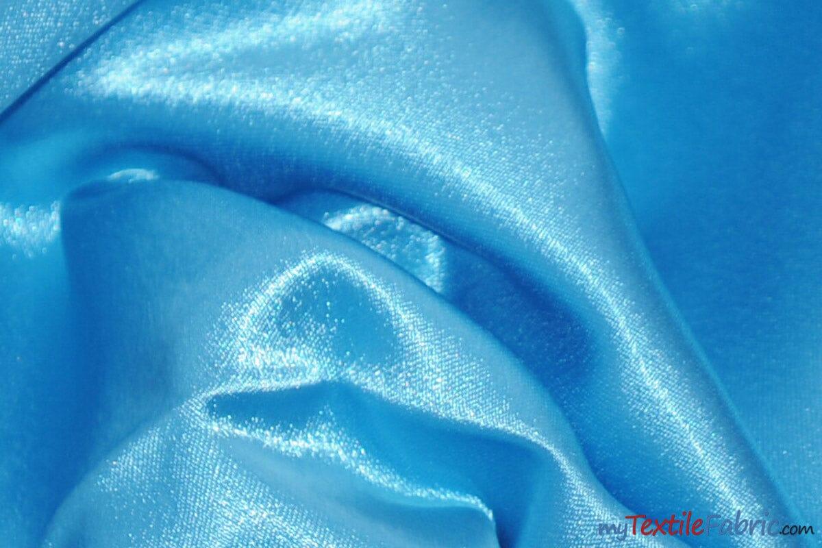 Superior Quality Crepe Back Satin | Japan Quality | 60" Wide | Continuous Yards | Multiple Colors | Fabric mytextilefabric Yards Aqua