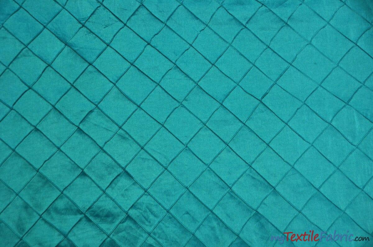 Taffeta Pintuck Fabric | 2"x2" Diamond | Diamond Taffeta Fabric | 54" Wide | Multiple Colors | Fabric mytextilefabric Yards Aqua
