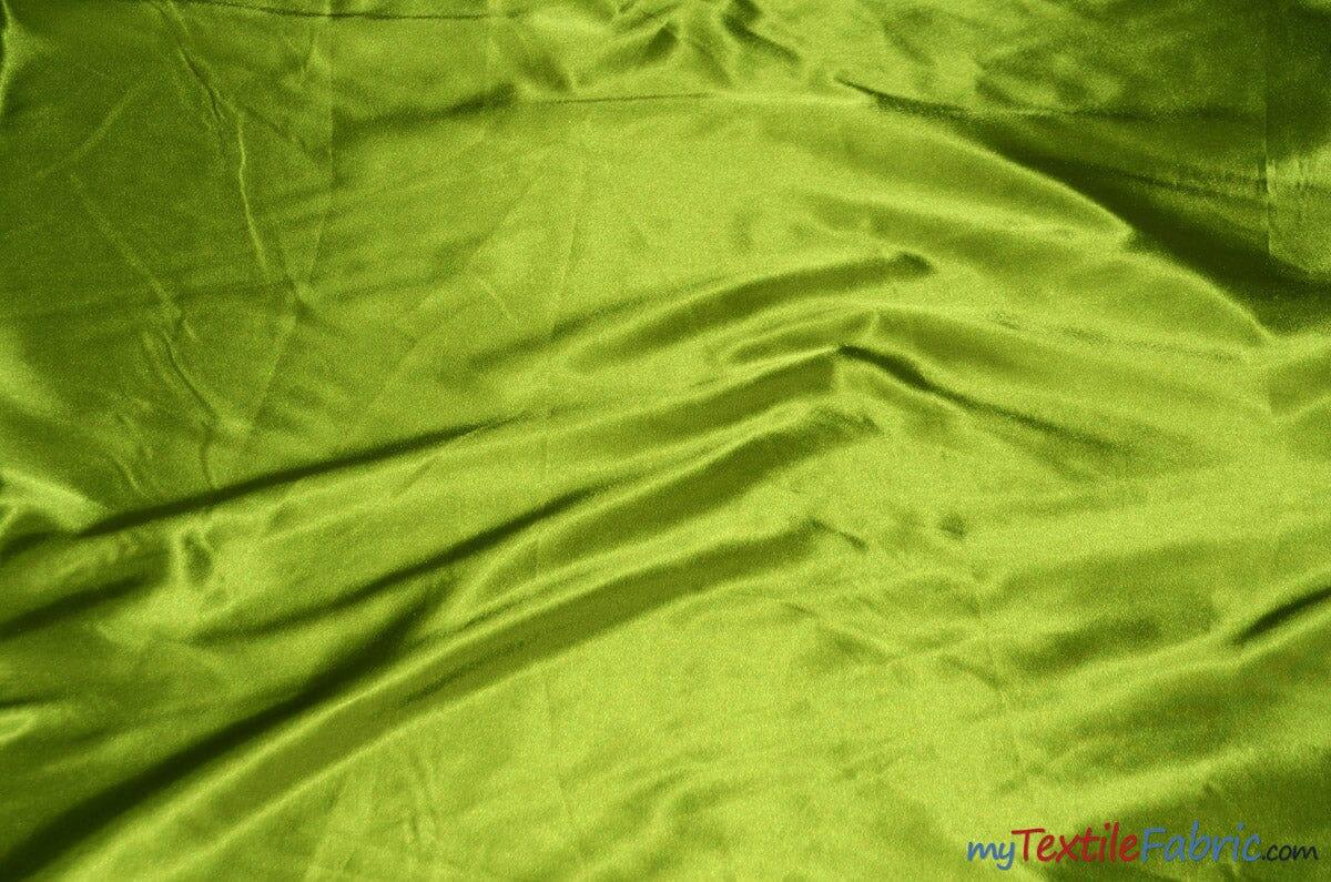 Silky Soft Medium Satin Fabric | Lightweight Event Drapery Satin | 60" Wide | Economic Satin by the Wholesale Bolt | Fabric mytextilefabric Bolts Avocado 0037