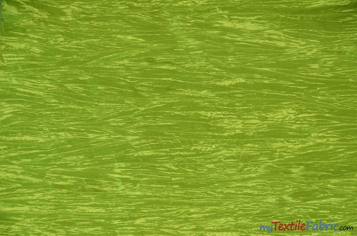 Crease Taffeta Fabric | Crush Taffeta | 52" Wide | Continuous Yards | Multiple Colors | Fabric mytextilefabric Yards Avocado