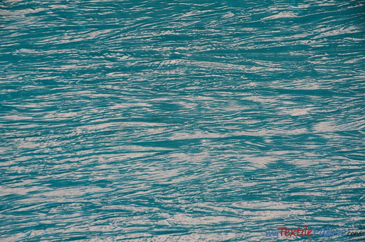 Crease Taffeta Fabric | Crush Taffeta | 52" Wide | Continuous Yards | Multiple Colors | Fabric mytextilefabric Yards Azure