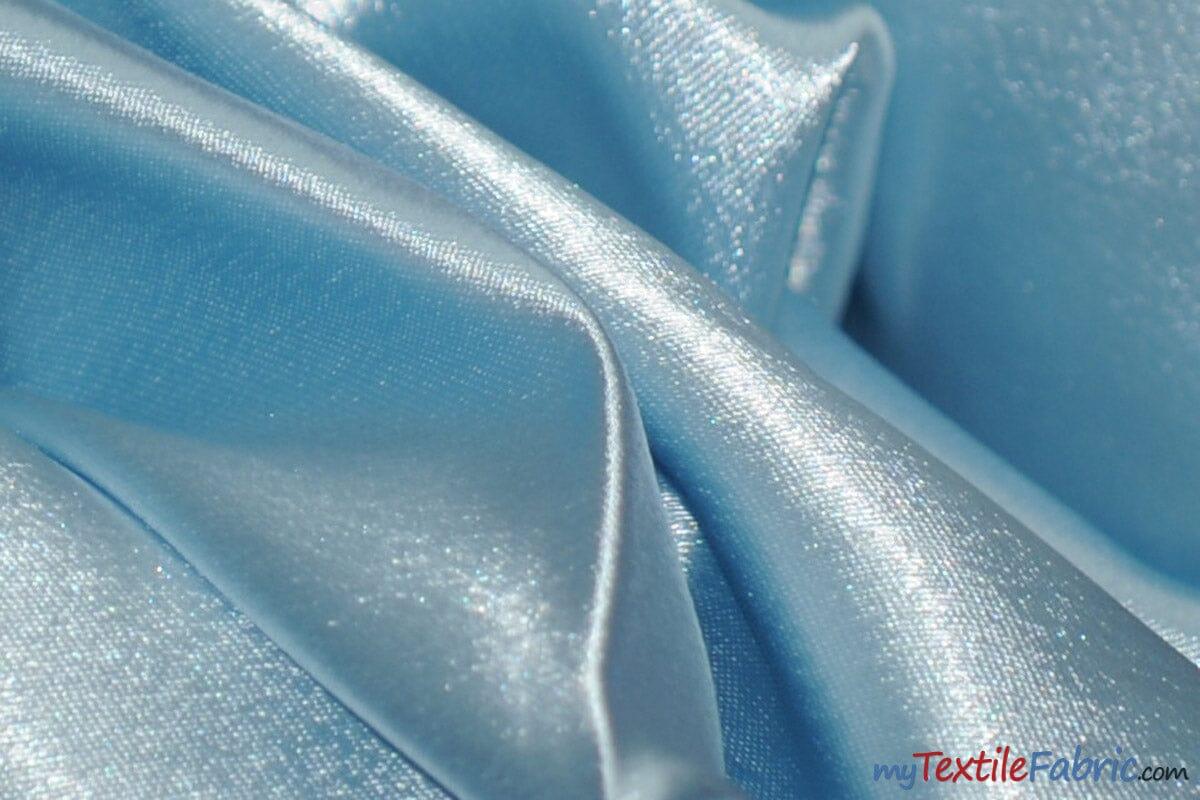 Superior Quality Crepe Back Satin | Japan Quality | 60" Wide | Continuous Yards | Multiple Colors | Fabric mytextilefabric Yards Baby Blue