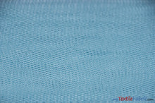 Load image into Gallery viewer, Hard Net Crinoline Fabric | Petticoat Fabric | 54&quot; Wide | Stiff Netting Fabric is Traditionally used to give Volume to Dresses Fabric mytextilefabric Yards Baby Blue 
