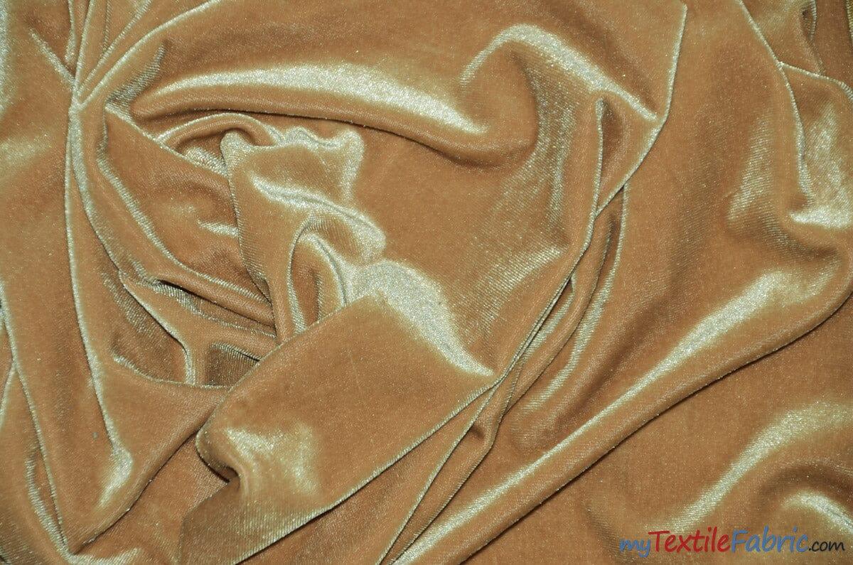 Soft and Plush Stretch Velvet Fabric | Stretch Velvet Spandex | 58" Wide | Spandex Velour for Apparel, Costume, Cosplay, Drapes | Fabric mytextilefabric