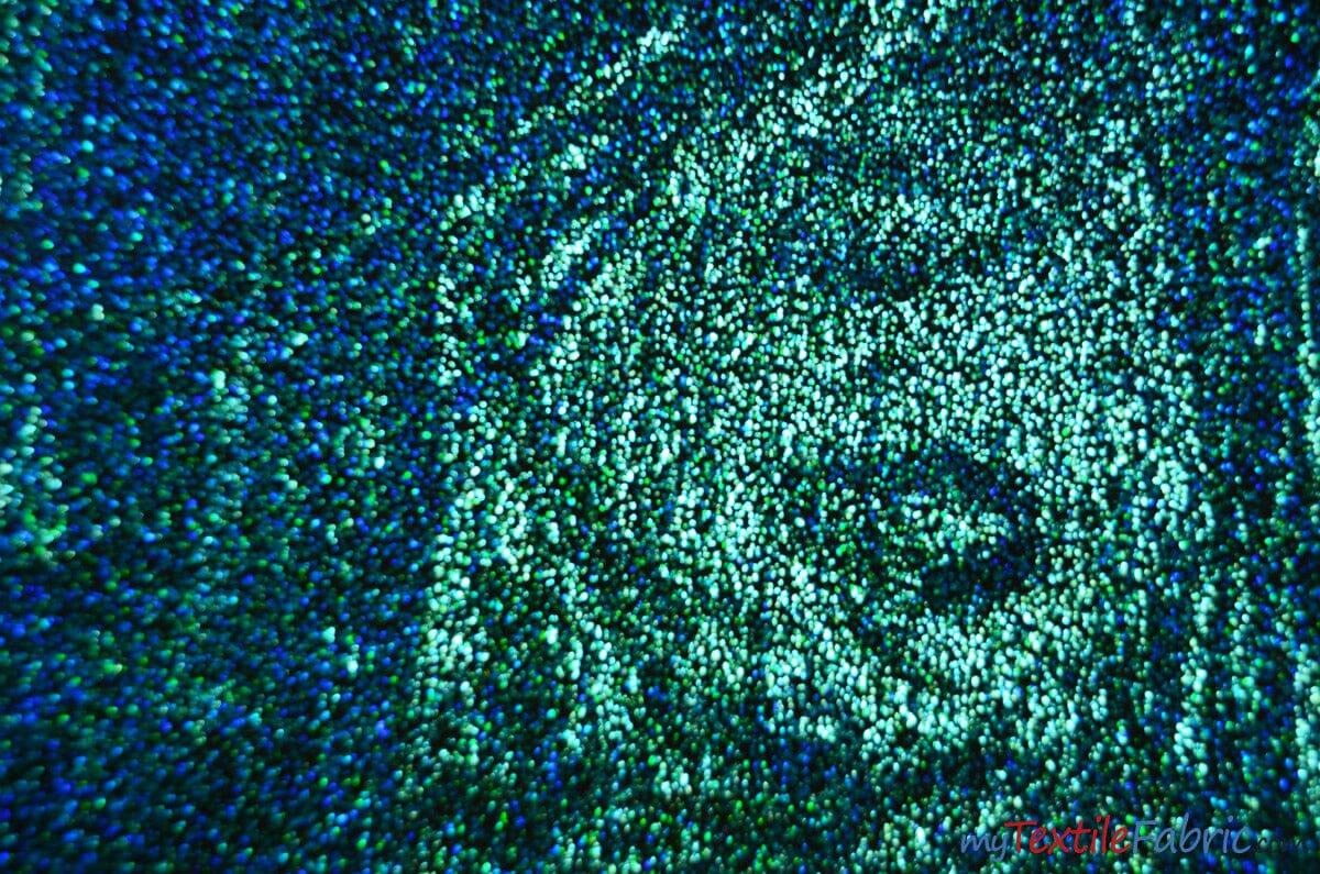 4 Way Stretch Dancewear Fabric | Pebbles Hologram Spandex | 58/60" Wide | Multiple Colors | Fabric mytextilefabric Yards Black Turquoise