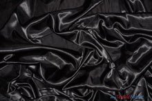 Load image into Gallery viewer, Charmeuse Satin | Silky Soft Satin | 60&quot; Wide | 3&quot;x3&quot; Sample Swatch Page | Fabric mytextilefabric Sample Swatches Black 
