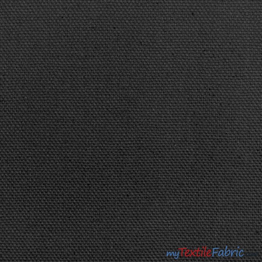 10 Oz 100% Cotton Canvas | Bleached White | Dyed Black | 60" Wide | Fabric mytextilefabric Yards Black