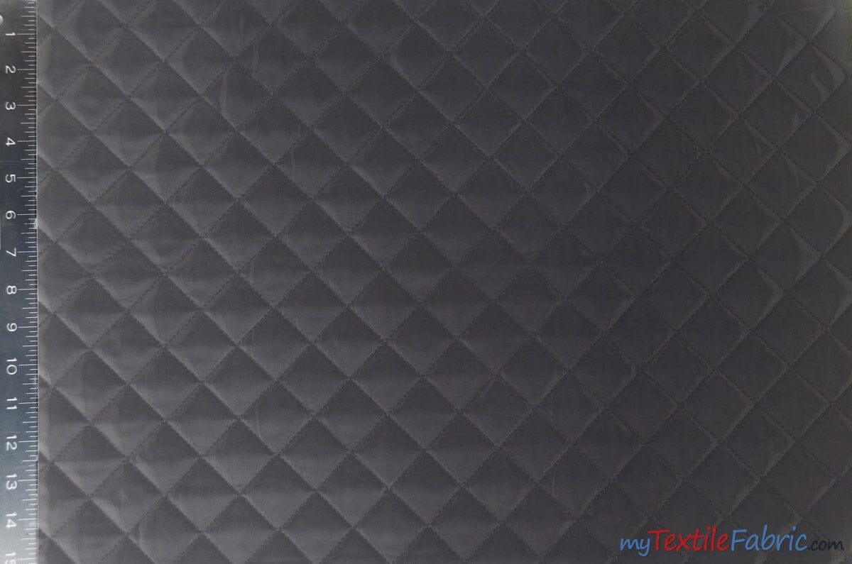 Quilted Polyester Batting Fabric | Padded Quilted Fabric Lining | 60" Wide | Polyester Quilted Padded Lining Fabric by the Yard | Jacket Liner Fabric | newtextilefabric Yards Black