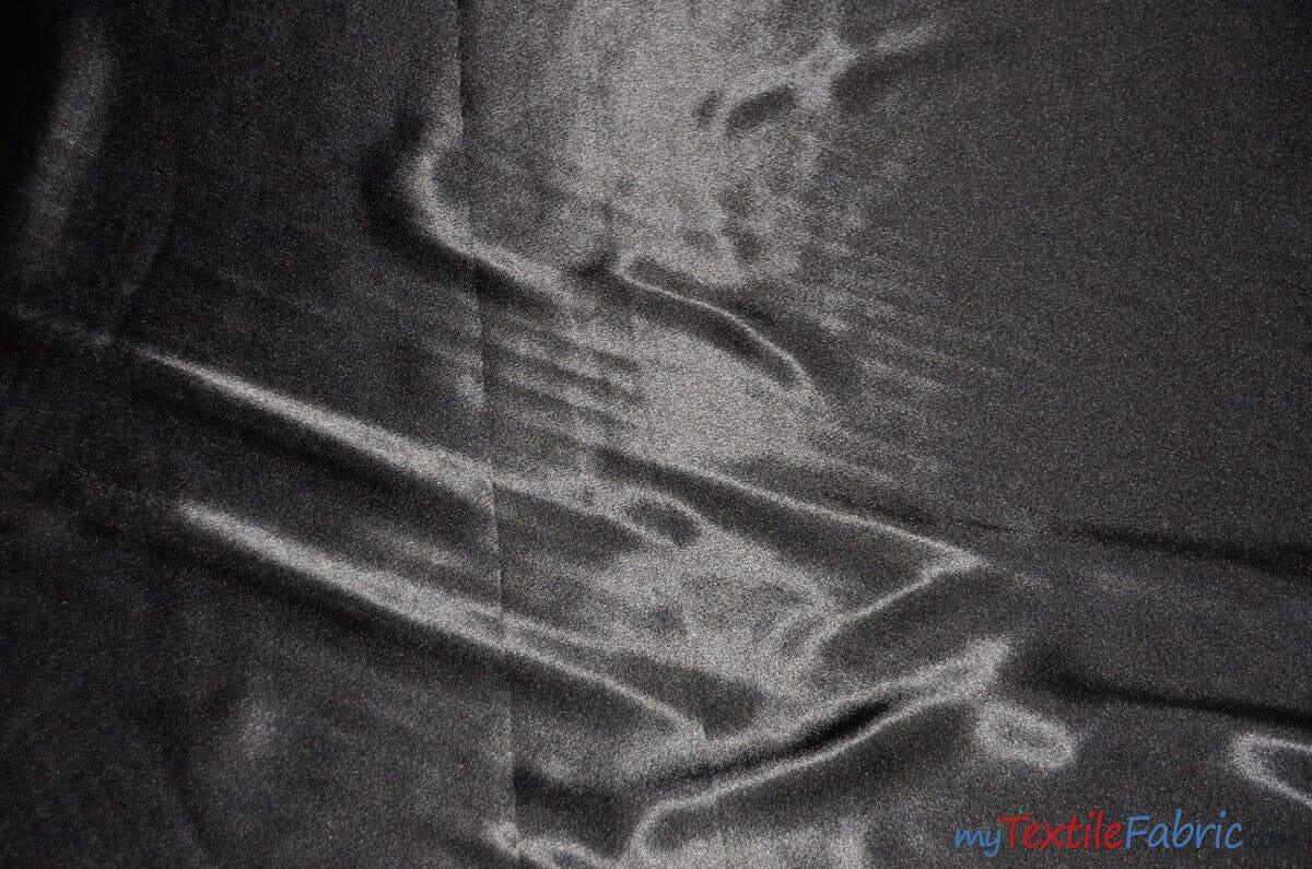 Crepe Back Satin | Korea Quality | 60" Wide | Continuous Yards | Multiple Colors | Fabric mytextilefabric Yards Black