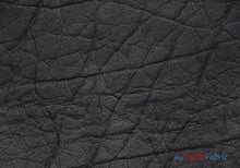 Load image into Gallery viewer, Heavy Duty Textured Vinyl | Upholstery Weight Vinyl | 54&quot; Wide | Multiple Colors | Imitation Leather | Fabric mytextilefabric Yards Black 
