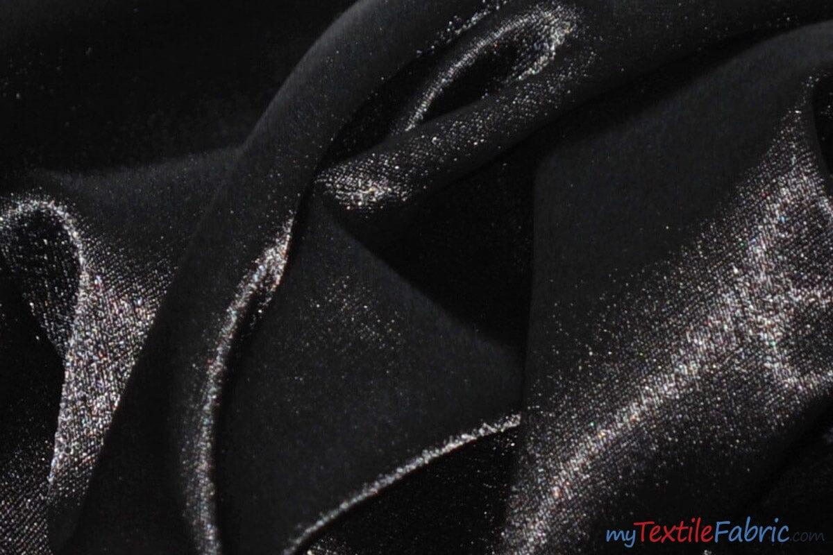 Superior Quality Crepe Back Satin | Japan Quality | 60" Wide | Continuous Yards | Multiple Colors | Fabric mytextilefabric Yards Black